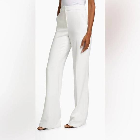 Veronica Beard Tonelli Pant with Side Stripe in Off White 2 - Picture 1 of 5